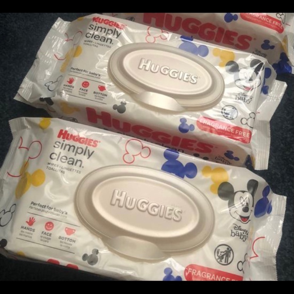 9 packs of Huggies wipes